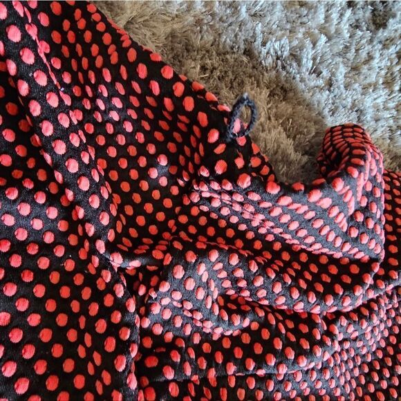 Women's Torrid Coral Black Polka Dot Swing Dress Size 2X - Picture 5 of 9